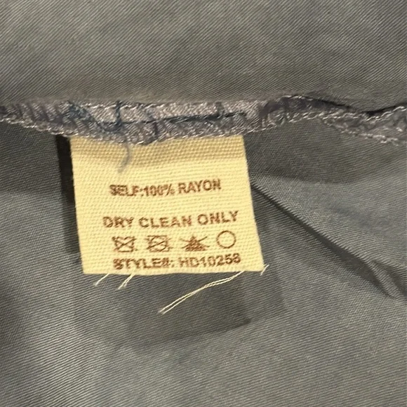 BLUE TIERED SHIFT DRESS size large - Picture 5 of 6